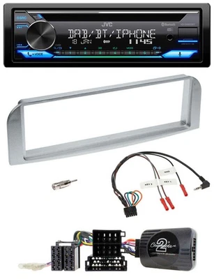 JVC Bluetooth Lenkrad USB DAB CD Autoradio für Alfa GT 147 2007-2010 silbergrau - Bild 1 von 4