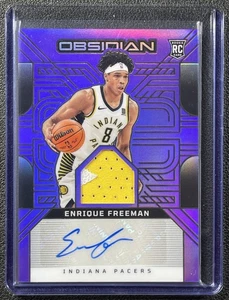 MAGLIA ENRIQUE FREEMAN 2024-25 OSSIDIANA ROOKIE INCHIOSTRO INCISIONE VIOLA FLOOD AUTO 70/75 - Foto 1 di 2