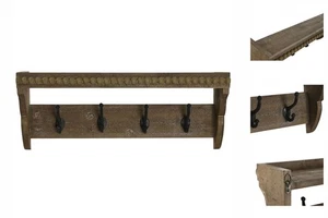 Perchero de Pared SanLove Marrón Negro Madera Metal 67x17x27 Cm Elegante Y Práctico - Imagen 1 de 5