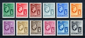 VIRGIN ISLANDS — SCOTT 76-87 — 1938-47 KGVI & SEAL OF COLONY SET — MH — SCV $49 - Picture 1 of 2