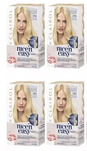 4 X Clairol Nice'n Easy Repair Ultra Light Natural Beach Blonde SB1 HAIR DYE - Picture 1 of 2