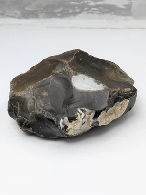 Feuerstein Schwarz/Braun Rohstein Flint Deko Mineralstein - Bild 1 von 4
