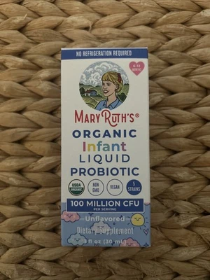 Nuevas gotas probióticas líquidas orgánicas para bebés Mary Ruth’s 30 ml exp. 03/26 Foto 1 de 4