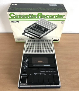 Grabadora de casete vintage Philips N2234 en caja original años 80 retro - probada - Imagen 1 de 14