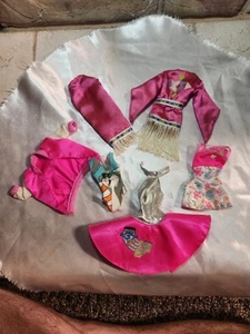 Vintage BARBIE clothes LOT 80s To 90s Used Dresses Coat Swimsuit - Picture 1 of 14