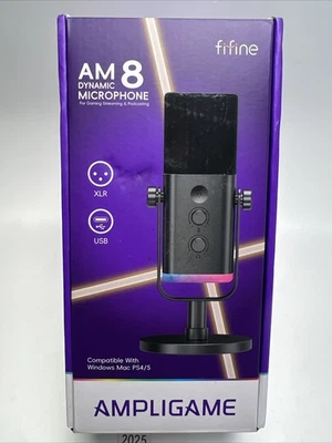 FIFINE AM8 USB/XLR Dynamic Microphone for Podcast Recording, PC Computer Gaming - Image 1 of 4
