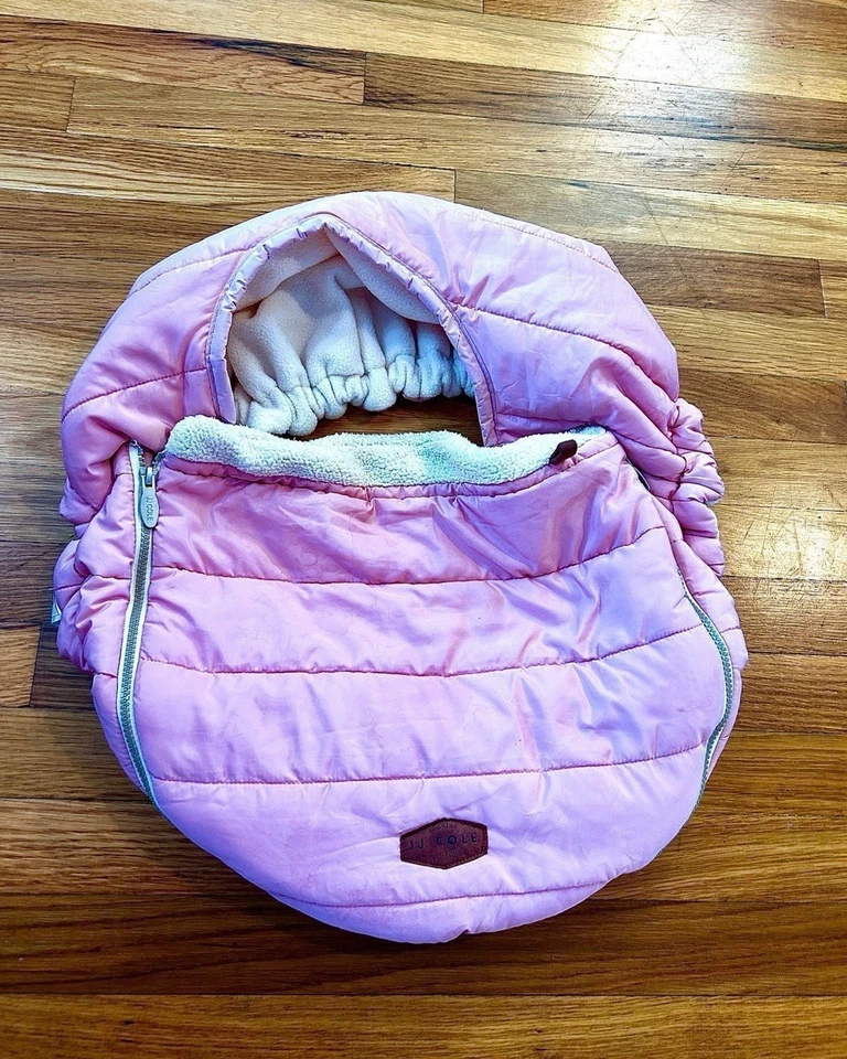 BABY CAR SEAT COVER Warm Plush Fleece Canopy for Infant Boys Girls Pink, Foto 1 de 1