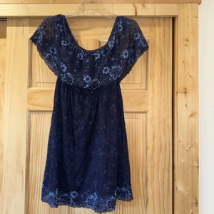 Nachthemd Babydoll Regal BH Größe M dunkelblau Spitze mit Futter von SOMA - Bild 1 von 9