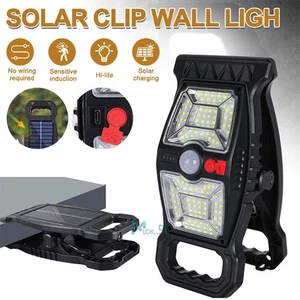 Solar LED Lights Outdoor Waterproof Outdoor Eaves Clip Motion Sensor Wall Light - Picture 1 of 16