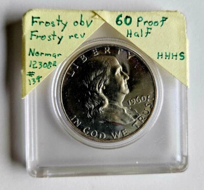 1960-P Proof Franklin Half Dollar, 90% Silver - Image 1 of 3