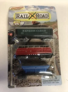 Express Wheels Diecast & Plastic Rail Road Train Set NiB - Picture 1 of 3
