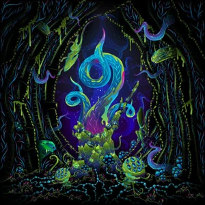 UV Backdrop Black Light Tapestry Psychedelic Art Banner Fluoro Psy Wall Hanging - Picture 1 of 1