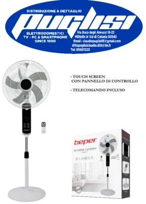 Ventilatore Beper VE.112  Piedistallo Piantana  Display Touch Screen con Timer - Immagine 1 di 3