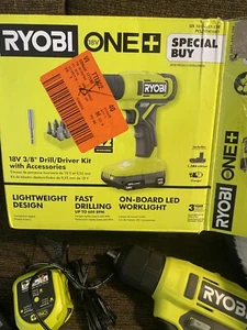 RYOBI ONE+ 18V Cordless 3/8 in. Drill/Driver Kit with 1.5 Ah Battery and Charger - Picture 1 of 2