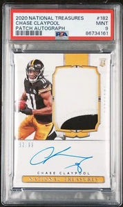 2020 Panini National Treasures Chase Claypool #182 Patch Autograph PSA 9 - Picture 1 of 2