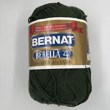 Bernat Berella “4” yarn. 100% acrylic Deep Forest Green