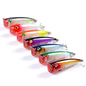 7x Popper Minnow 7.8cm Fishing Lure Lures Surface Tackle Fresh Saltwater - Picture 1 of 9