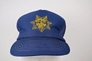 Metropolitan Police Las Vegas Blue Snapback Trucker Hat Screen Print Logo - Picture 1 of 6