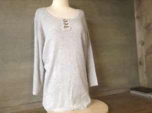 Womens Requirements Gray Knit RIBBED Sweater 3/4 SLEEVES PLUS SIZE 3X EUC - Picture 1 of 6
