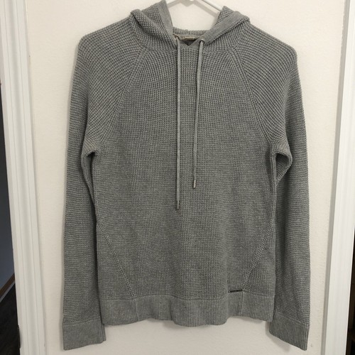 Felpa con cappuccio Michael Kors taglia S donna pullover misto cotone maglia elasticizzata grigio