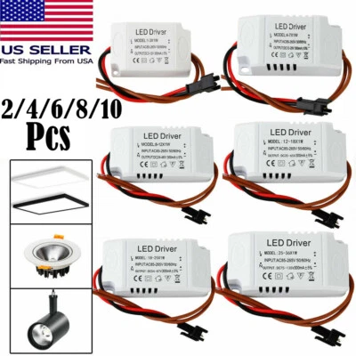 3W 12W 18W 36w LED Driver Power Supply Transformer AC 110V 220V DC 12V 24V 2-10x - Image 1 of 4