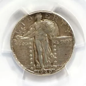 1929 (P) Standing Liberty Quarter PCGS Genuine Cleaned- AU Detail - Picture 1 of 4