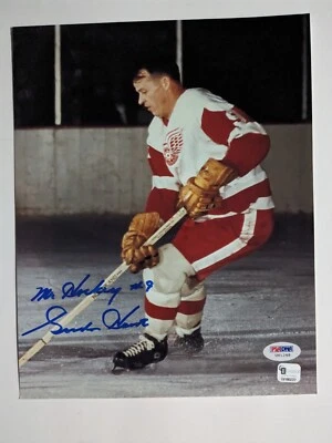 GORDIE HOWE Signed 8x10 PHOTO Mr Hockey Detroit Red Wings Auto PSA/DNA COA 248 - Image 1 of 2