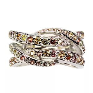 Anillo De Plata 925 Con Zafiro Redondo Y Corte De Diamante Joya Natural 7 - Imagen 1 de 10