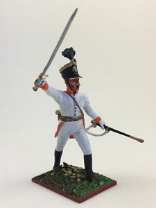 Figura de hojalata napoleónica pintada 1/30, oficial austriaco línea infantería VID SOLDADOS - Imagen 1 de 8