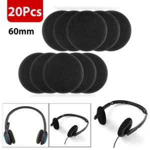 20-Pcs 60mm Ear Pad Replace Sponge Cover Headphone Earphone Headset Foam Cushion - Picture 1 of 11