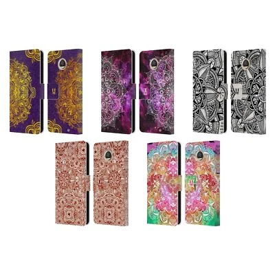 HEAD CASE DESIGNS MANDALA DOODLES LEATHER BOOK WALLET CASE FOR MOTOROLA PHONES - Image 1 of 4