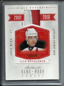 Ilya Kovalchuk 10/11 Panini Dominion Game Used Jersey Patch #14/25