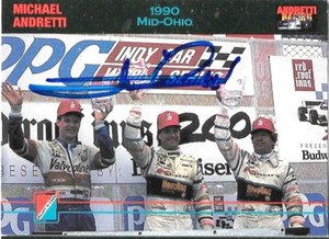 Mario Andretti signed 1992 Collect-A-Card trading card INDY RACING #42