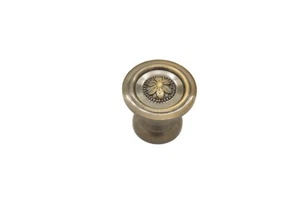 1" Victorian Drawer Knob Furniture Drawer Knob Cabinet Knob Solid Brass Antiqued - Picture 1 of 2