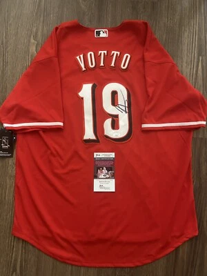 Joey Votto Signed Autographed Cincinnati Reds Baseball Jersey JSA COA - Image 1 of 4