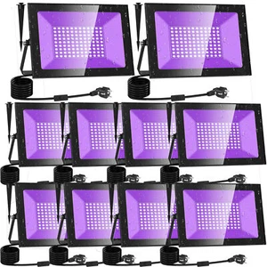 10x 100W LED Schwarzlichtlampe UV Bar Schwarzlicht Strahler Röhre Club Party - Bild 1 von 11