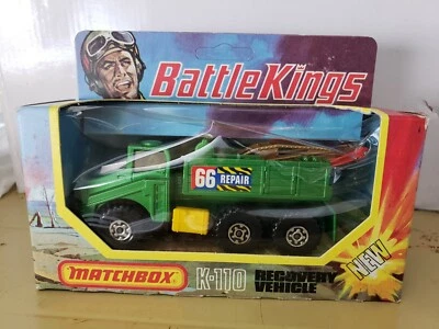 Matchbox Battle Kings K-110 Recovery Vehicle Press-A-Matic Heavy Duty Lifting  - Image 1 of 4
