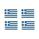 4er Set GRIECHENLAND Flagge temporäres Tattoo wasserdicht hält 1 Woche GRIECHISCHE Flagge