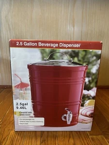 DISPENSER BEVANDE HEAVY DUTY 2,5 GALLONI ceramica con coperchio in vetro - Foto 1 di 7