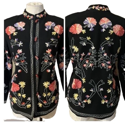 Chaqueta Johnny Drapers & Damons bordada PS Petite pequeña costaba $250 Foto 1 de 4