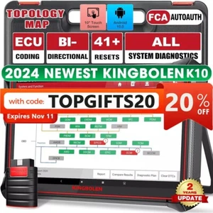 NEW KINGBOLEN K10 Pros V+ Elite Coding Full System Diagnostic OBD2 Scanner Tool - Picture 1 of 10