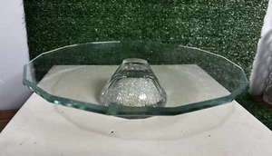 Oleg Cassini Crystal Diamond Footed Pedestal Cake 13” Holder - Original Box - Picture 1 of 4