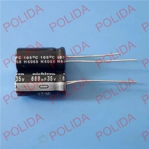 10PCS Electrolytic Capacitor Nichicon [ SIZE ] 10*20mm 680UF35V / 35V680UF - Picture 1 of 1