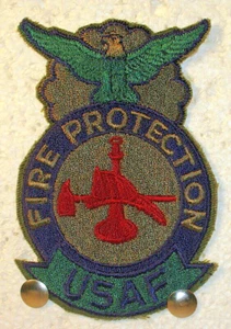 Parche moderado de protección contra incendios de la Fuerza Aérea de los Estados Unidos insignia insignia OD - Imagen 1 de 1