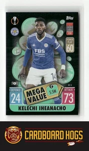 Mega valor Match Attax Champ & Euro Lg #MV4 2021-22 Kelechi Iheanacho Leicester - Imagen 1 de 2