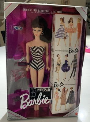 35th Anniversary Barbie 1959 Barbie Doll & Pkg Special Edition Reproduction 1993 - Image 1 of 4
