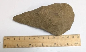 Paleolithic ACHEULEAN 300,000 Year Old HOMO ERECTUS Man Stone HAND AXE (#F7206) - Picture 1 of 2