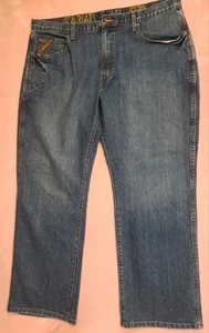 Ariat M4 Mens 40/30 Low Rise Boot Dark Wash Denim Jeans Work - Picture 1 of 14