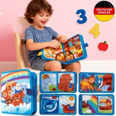 Quiet Book!3D Filz Busy Board Lernen Montessori Spielzeug Pädagogische Stoffbuch - Bild 1 von 4