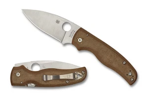 Spyderco Knives Sprint Run Shaman Brown Micarta 1/1200 Z-Wear PM Steel C229MPZW - Picture 1 of 4